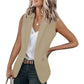 Excellent Soft Touch Comfortable Sleeveless Casual Blazers