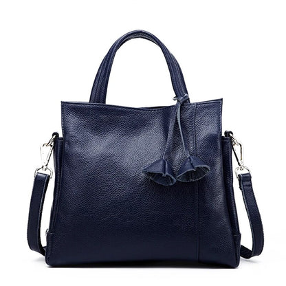 Moonlight Design Cowhide Genuine Leather Elegant Large Capacity Tote Bags