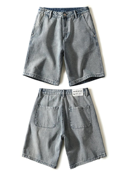 Men Breathable Cotton Knee-Length Big Size Denim Shorts