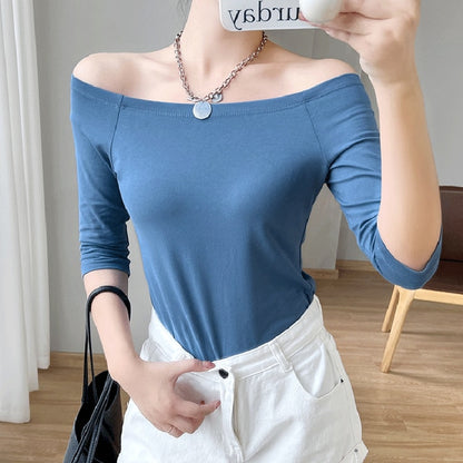 Women Off Shoulder Half Sleeve Summer Tops