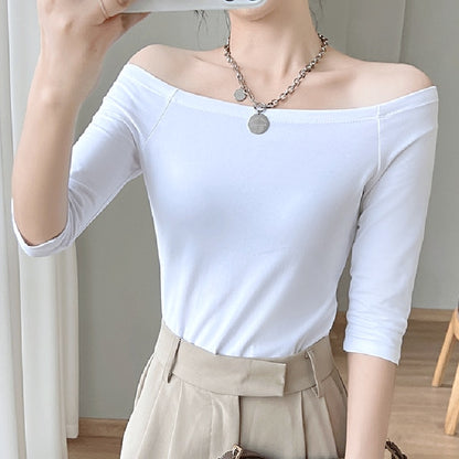 Women Off Shoulder Half Sleeve Summer Tops