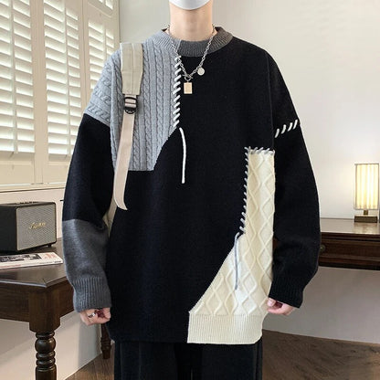 2024 Luxury Cashmere Sweater: Designer Ripped Hole Fashion for Men