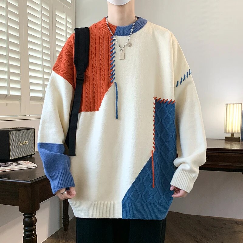 2024 Luxury Cashmere Sweater: Designer Ripped Hole Fashion for Men