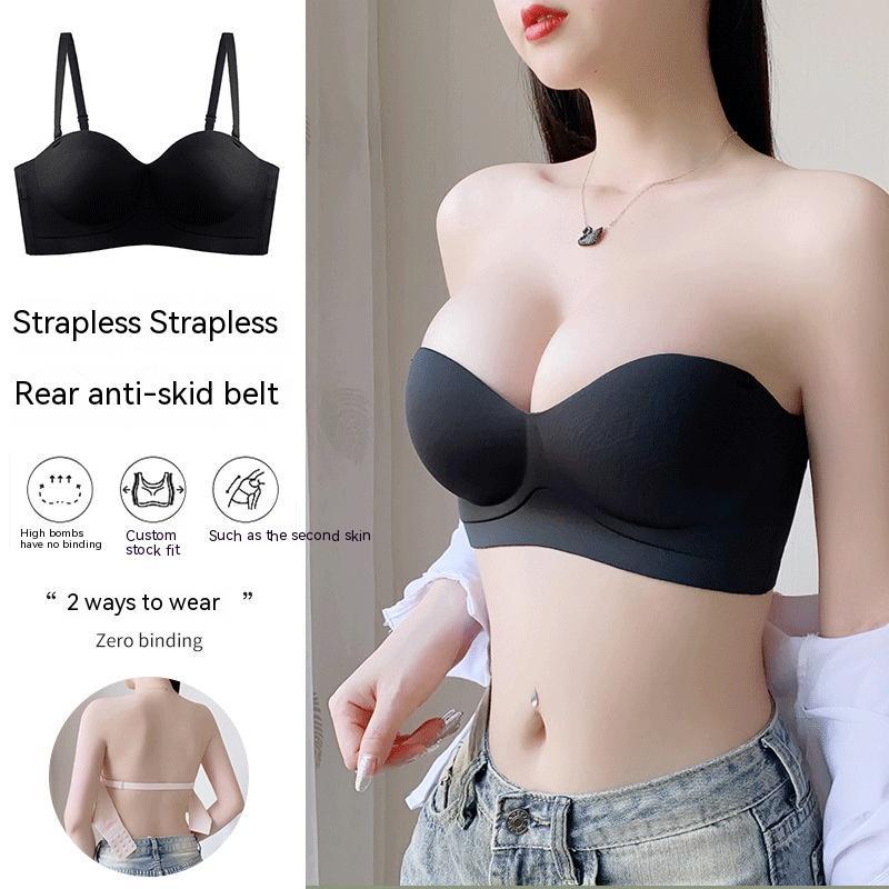 Seamless Strapless Push-Up Bra – Anti-Sagging Comfort for Small Busts
