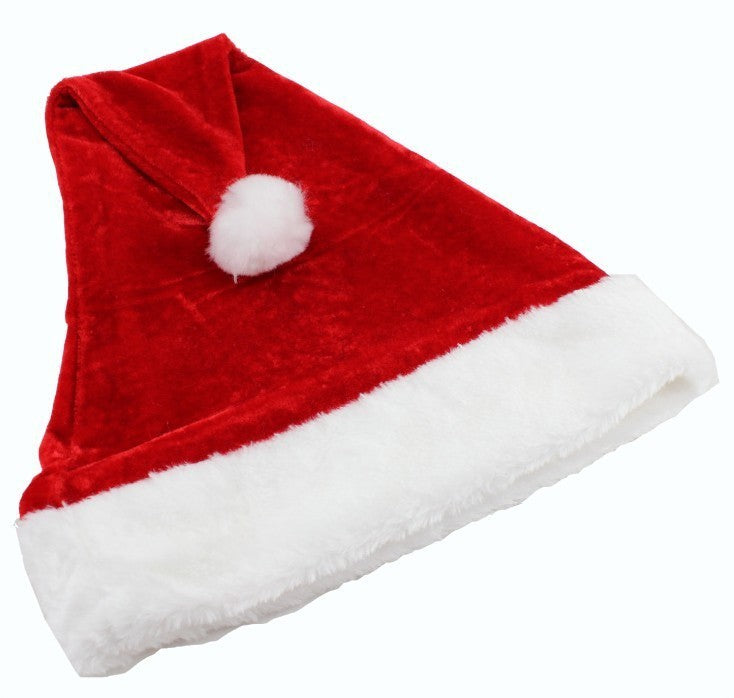 High Quality Santa Claus Hat Red Short Plush For Christmas Cheer
