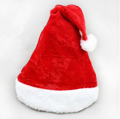 High Quality Santa Claus Hat Red Short Plush For Christmas Cheer