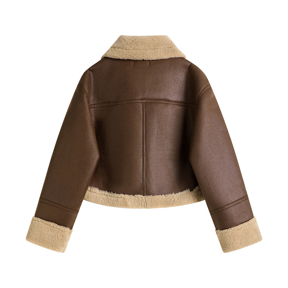 Women Chic Solid Khaki Coats