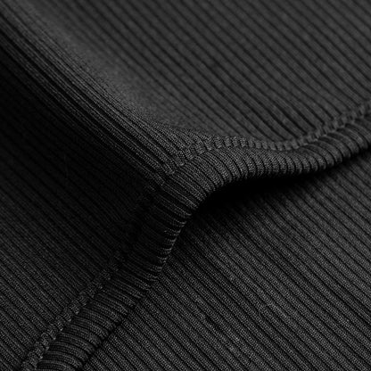 Elegant Long Sleeve Ribbed Mock Neck Solid Dress