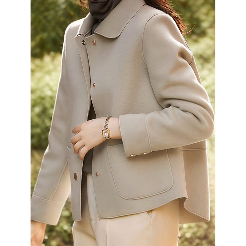 Women Turn Down Collar Hooded Fluffy Outwear Coats