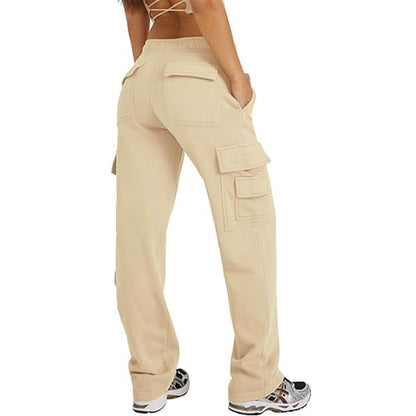 Vintage Pink Wide Leg Cargo Pants Streetwear Casual With Jogger Style