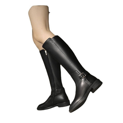 Below-the-Knee Knee-High Knight Boots for Women | Chunky Heel Waterproof Winter Boots