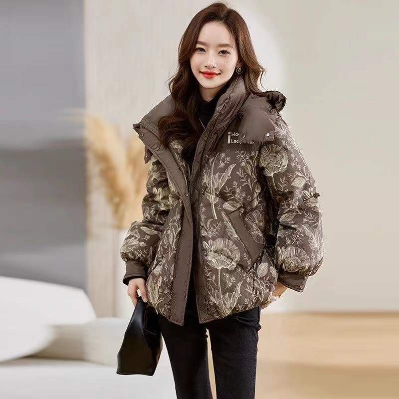 New Winter Style Multi Color Glossy Puffy Women Coats