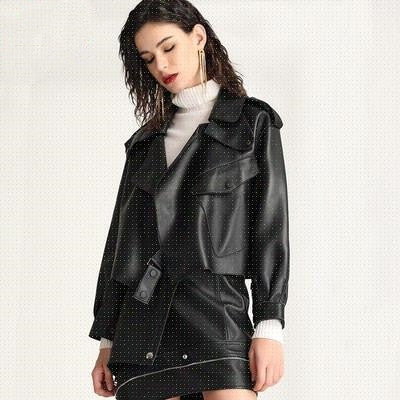 Women's Retro PU Leather Jacket