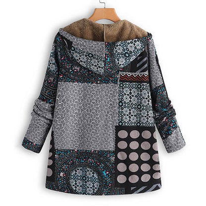 Women's Printed Casual Warm Jacket – Coats Outfits Women & Cozy Winter Style Overcoats