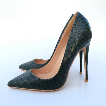 Luxury Style Stone Pattern High Heels Women Shoes