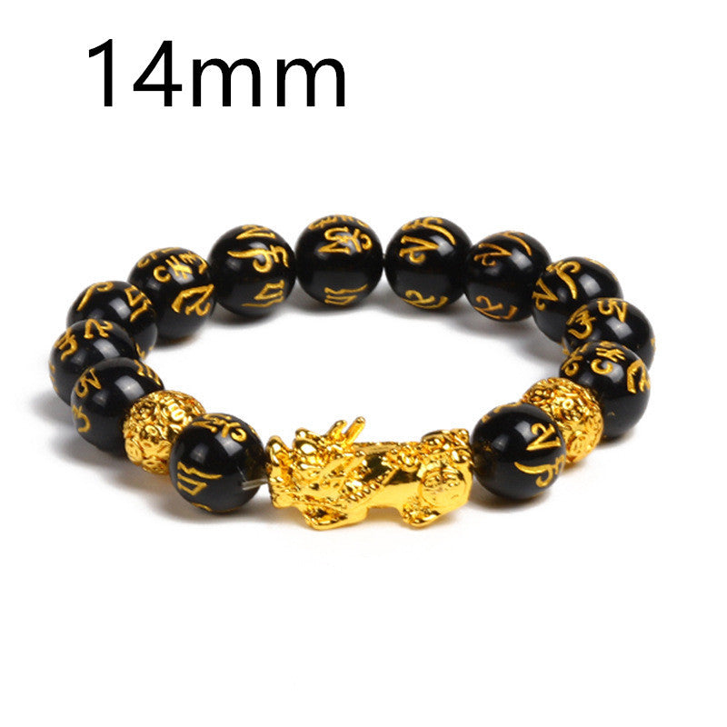 Gold-Plated Geometric Brave Bracelet – Unisex Beaded Bracelet for Everyday Wear