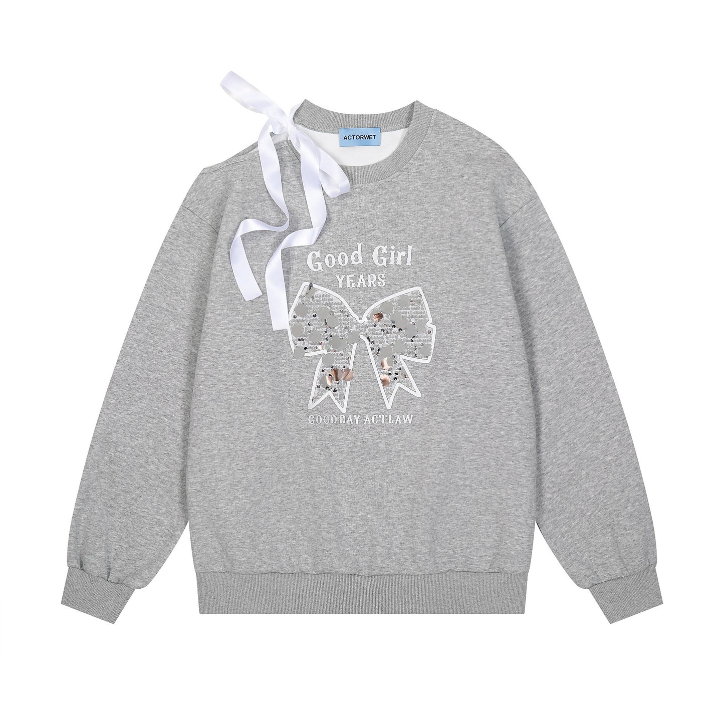 Loose Round Neck Print Oversized Sweaters for Women – Medium-Length Cotton Pullover, Casual Winter Outfit