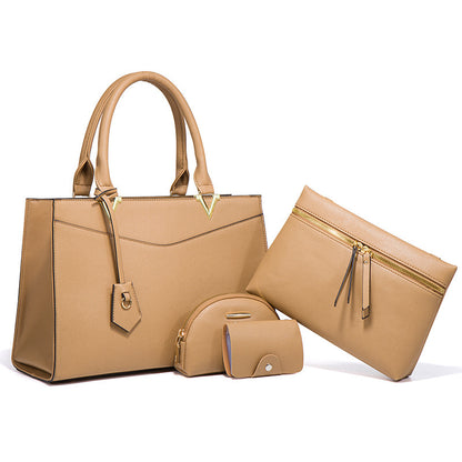 Large Capacity Four-Piece Handbag Set European Style 2025 Trend