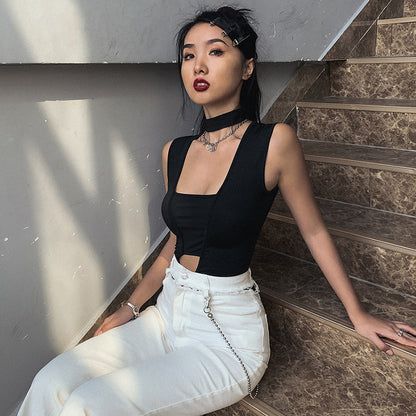 Women Ethnic Style Square Neck Sleeveless Jumpsuits