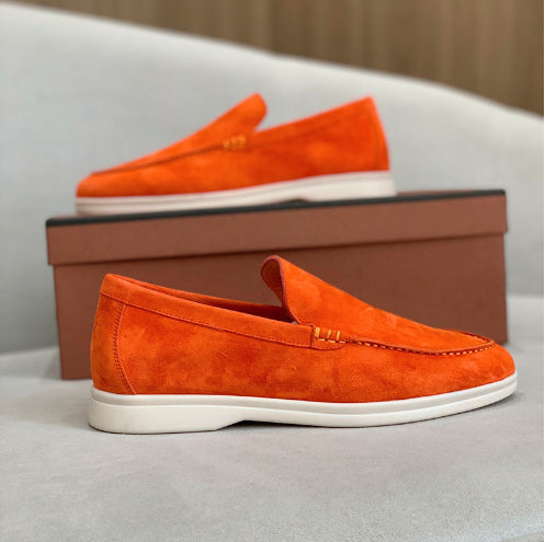 Flat Sole Simple Genuine Leather Casual Womens Shoes