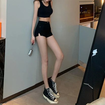 Korean Fashion Skinny Tight Denim Shorts