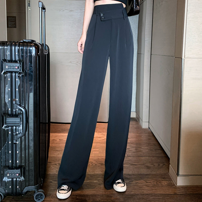 Autumn Winter High Waisted Casual Suit Pants