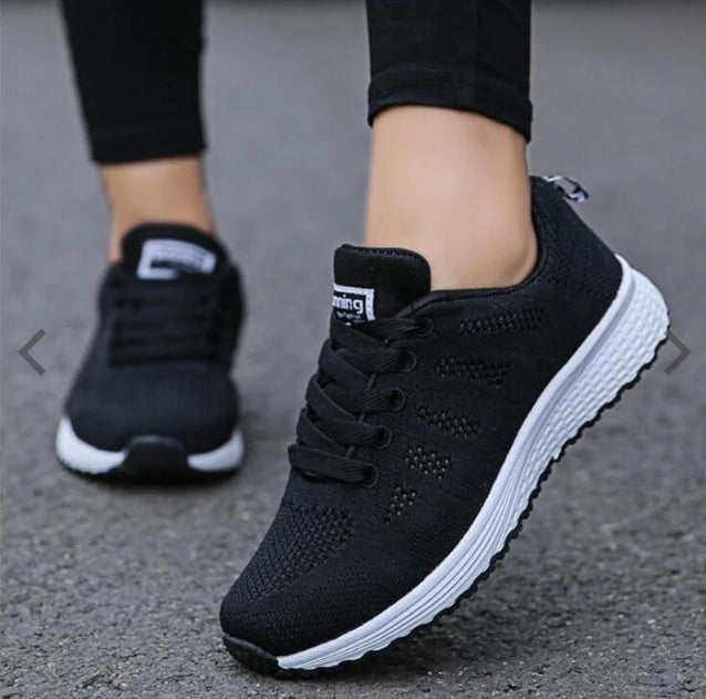 Women’s Low-Heeled Wedge Sneakers | Breathable Mesh Sports Shoes
