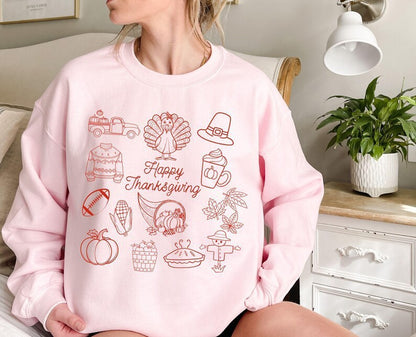 Simple Autumn Cartoon Sweater – Cute & Cozy Korean Casual Style
