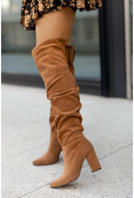 Thick Heel Elegant Winter Style Over The Knee High Boots For Women