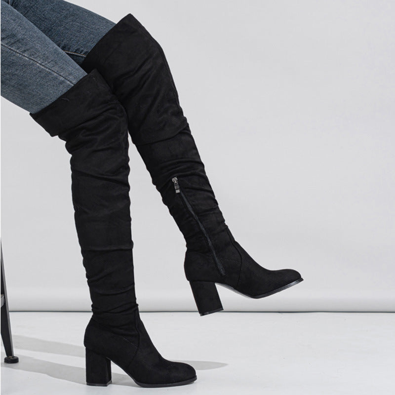 Suede Over the Knee Boots for Women | Chic High Boots Outfit Winter 2025