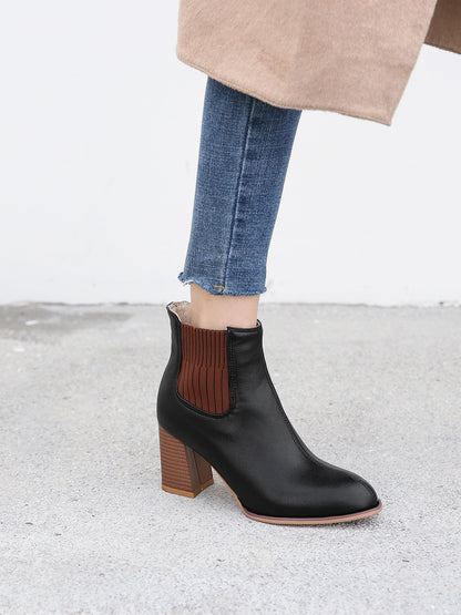 Womens Elastic Band Closure Ankle Boots
