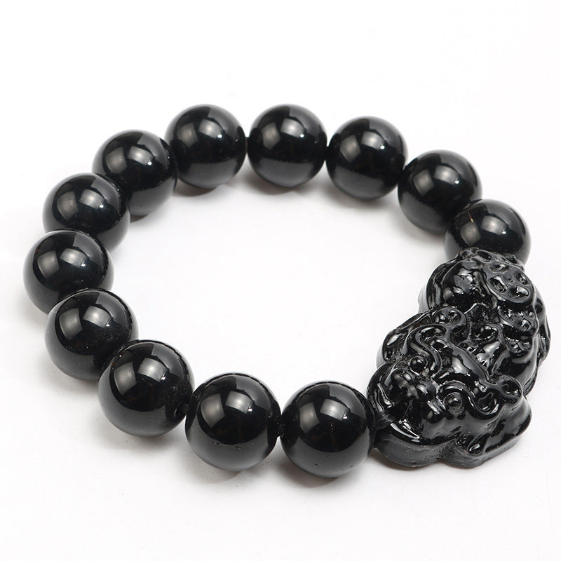 Gold-Plated Geometric Brave Bracelet – Unisex Beaded Bracelet for Everyday Wear