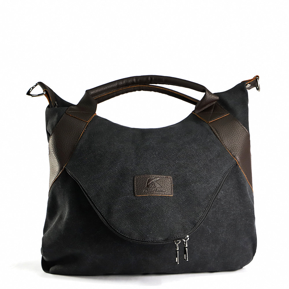 High-End Canvas Commuter Handbag Medium Large Capacity