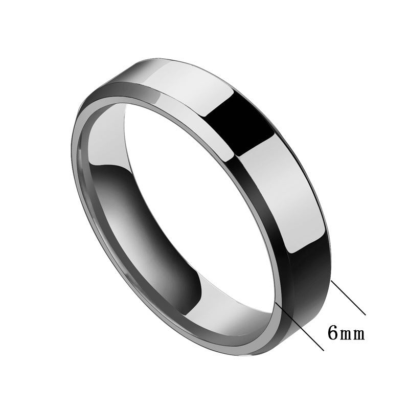 Niche Stainless Steel Couple Rings – Minimalist Unisex Bands in Multiple Finishes, Geometric Jewelry