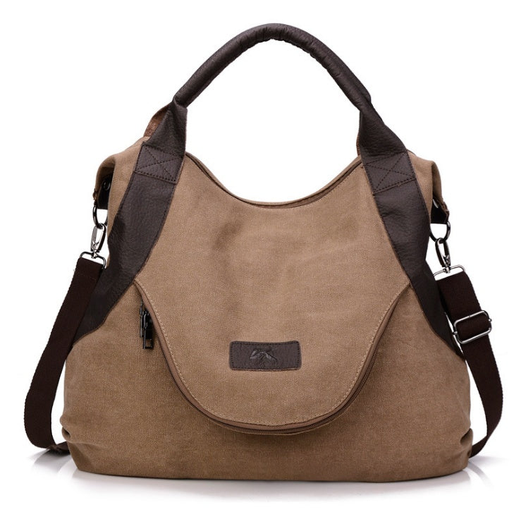 High-End Canvas Commuter Handbag Medium Large Capacity