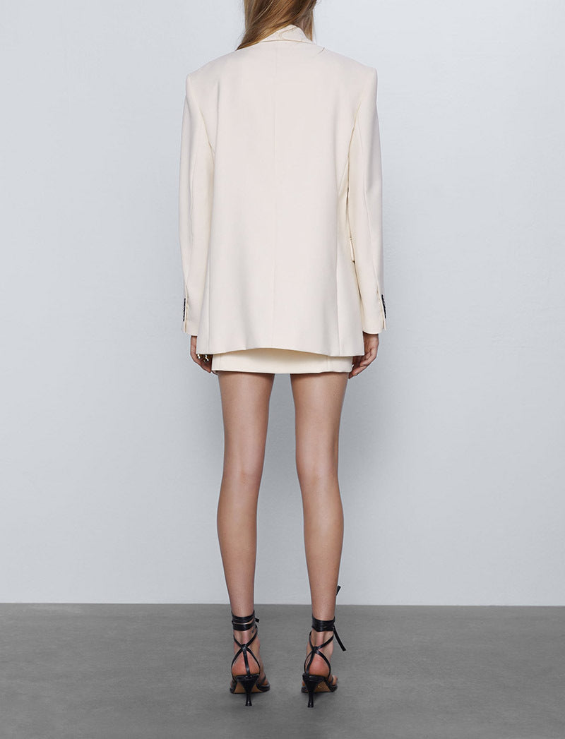 Chic One Button Women Blazer Jacket For Summer