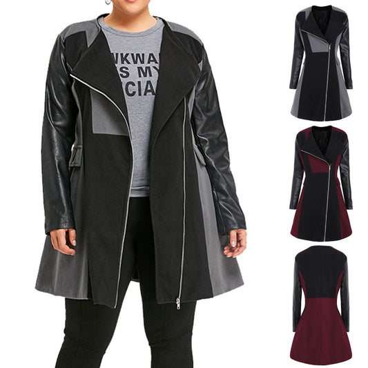 Women’s Loose Stitching Windbreaker Jacket – Jacket Outfit Women & Casual Everyday Layering