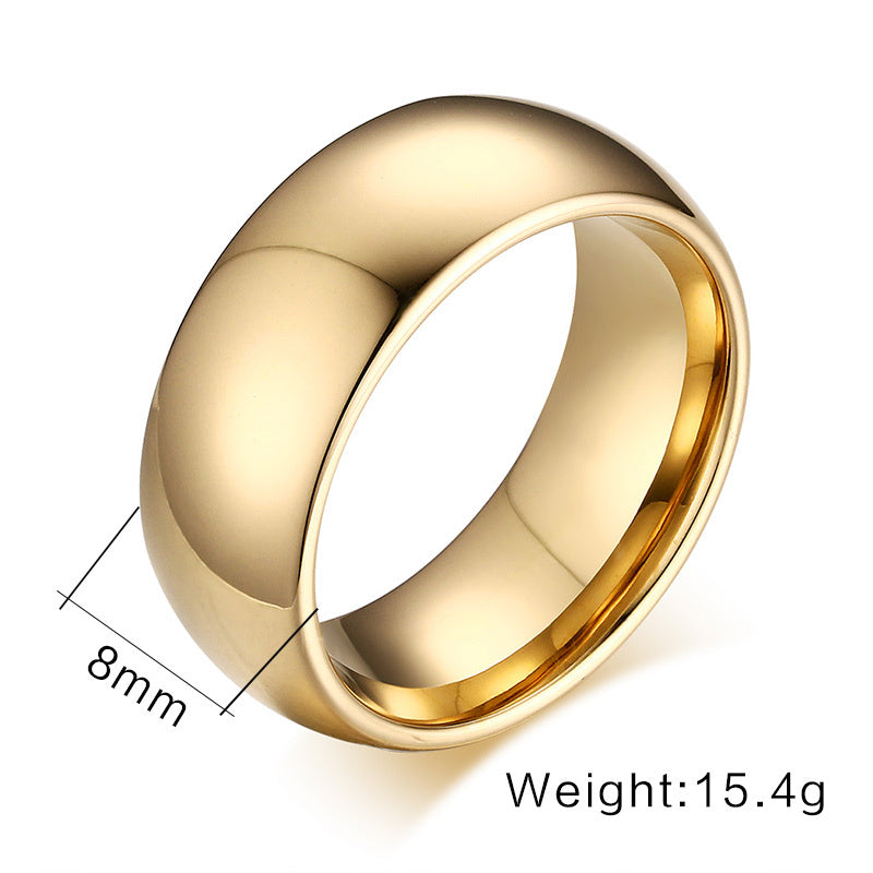 Tungsten Steel Signet Rings – Polished Unisex Bands, Durable Statement Jewelry