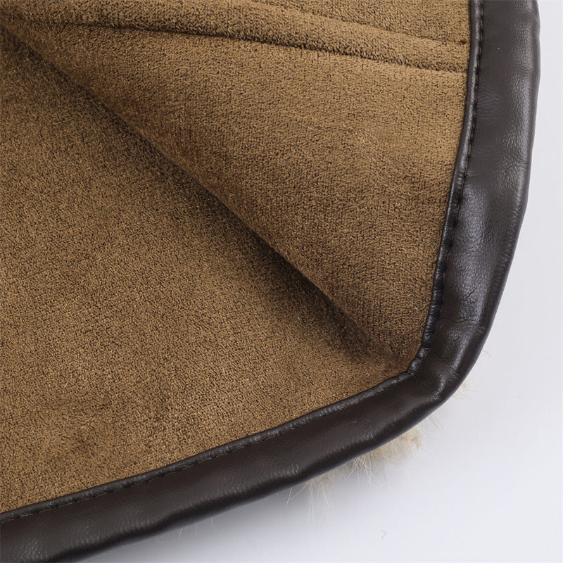 Warm Faux Lamb Wool Hooded Jacket Stylish Winter Parka