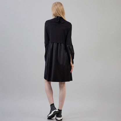 Black Art Draw Slim Fit Sexy Mini Dress For Women