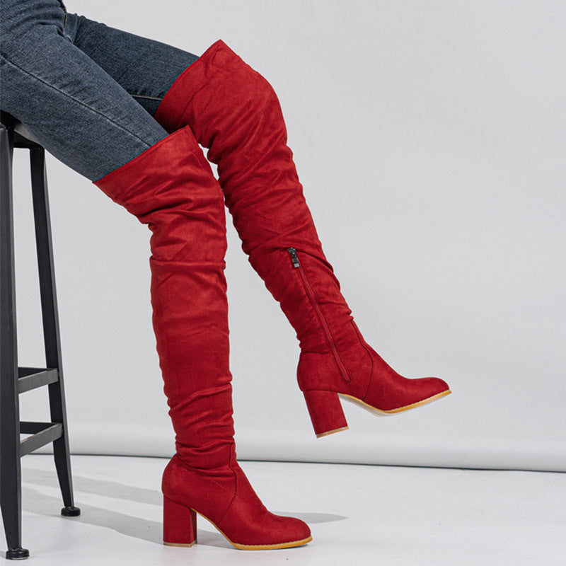Suede Over the Knee Boots for Women | Chic High Boots Outfit Winter 2025