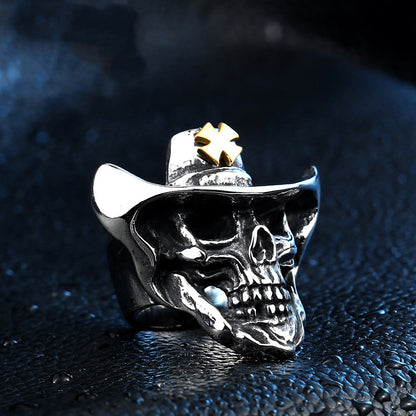Cowboy Hat Creative Skull Ring