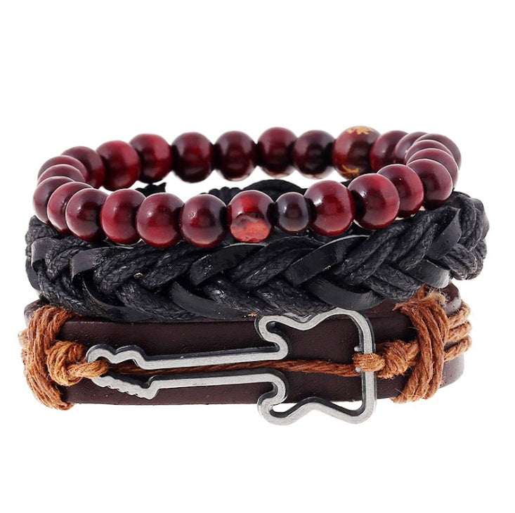 Leather Anchor Charm Bracelet – Men’s Adjustable Leather Bracelet for Everyday Wear