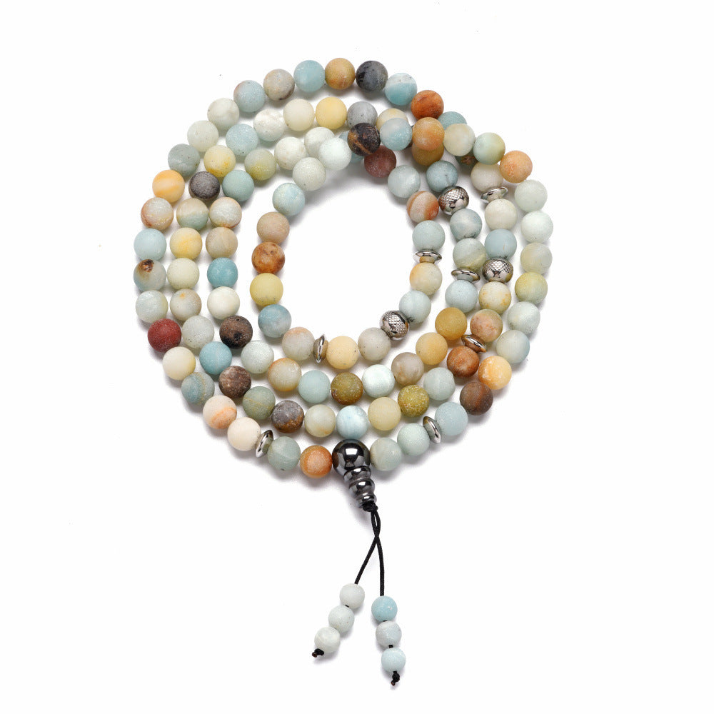 108 Beads Agate Bracelet – Unisex Spiritual Beaded Bracelet for Meditation & Everyday Wear