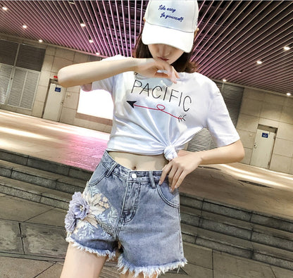 High-Waisted Denim Shorts Women – Summer Casual & Festival Outfit
