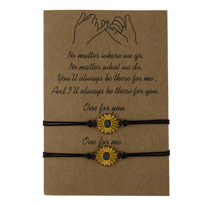 Sunflower Friendship Bracelet – Adjustable Beaded Bracelet for Positivity & Everyday Wear