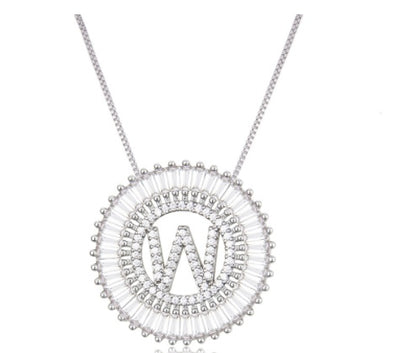 A Z Letter 6mm Imitation Pearls Necklace For Women