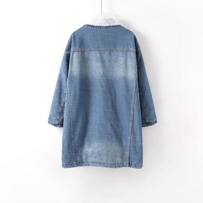 Womens Casual Spring Autumn Blue Denim Coats