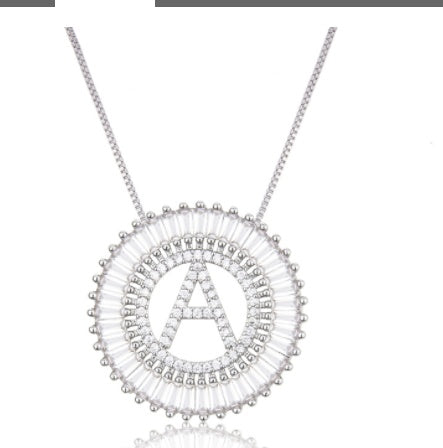 A Z Letter 6mm Imitation Pearls Necklace For Women