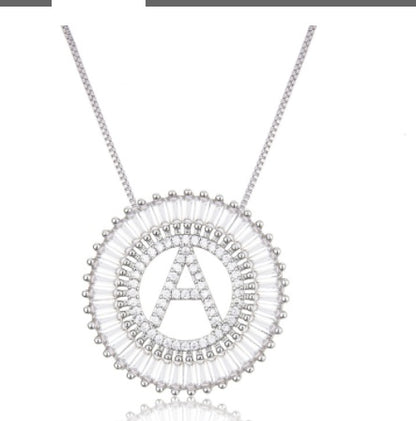 A Z Letter 6mm Imitation Pearls Necklace For Women